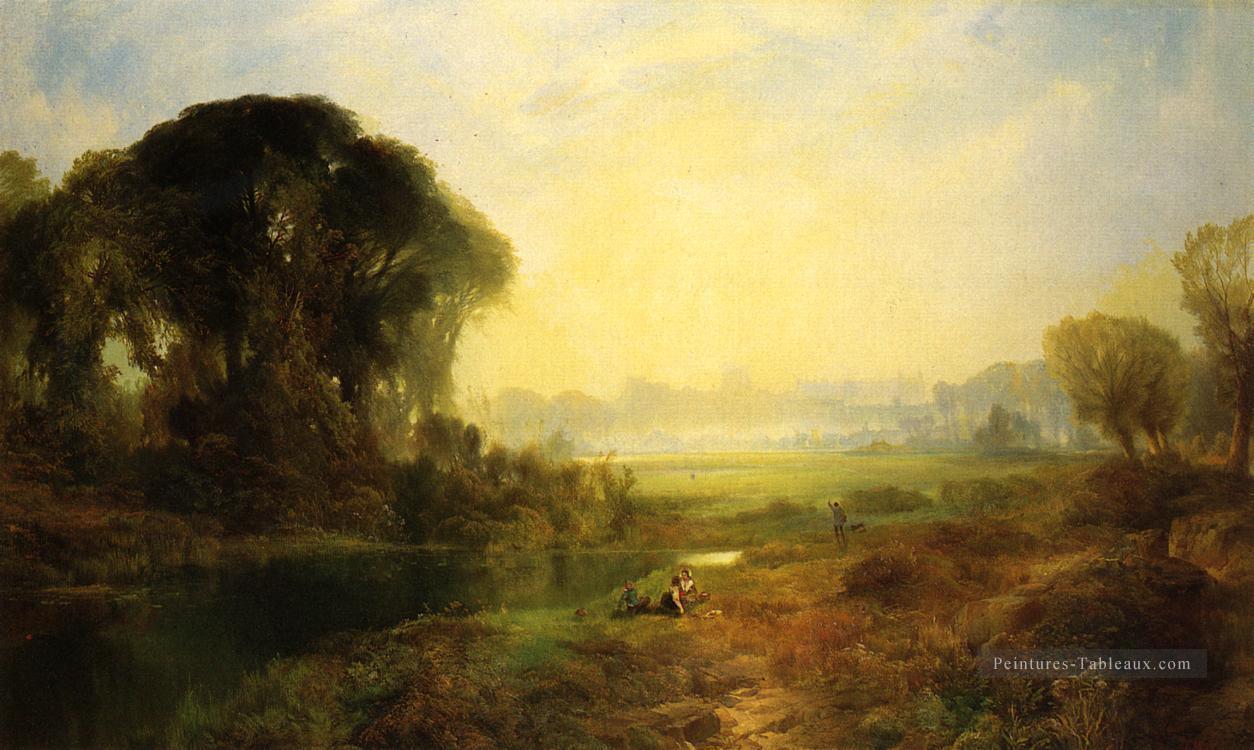 Château de Windsor paysage Thomas Moran Peintures à l'huile